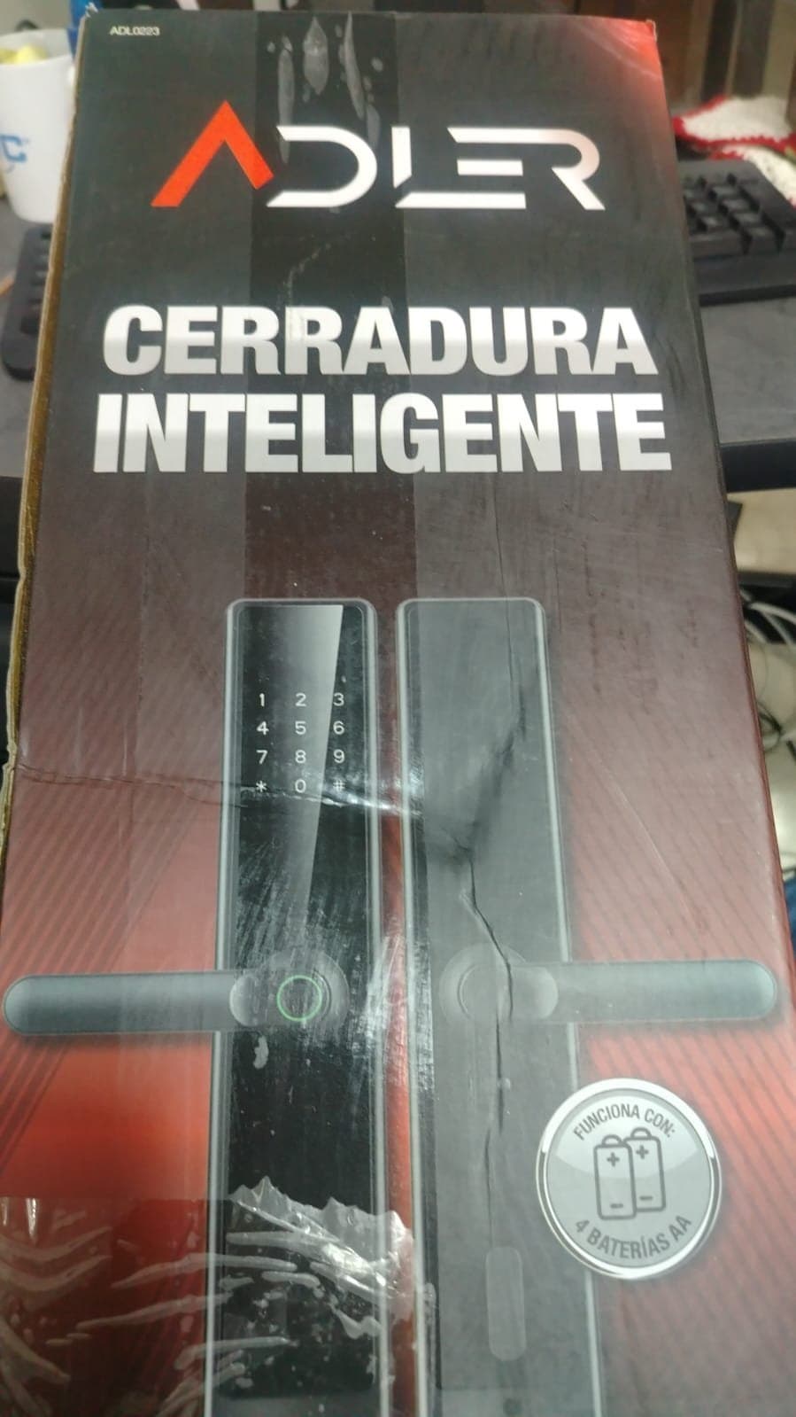 CERRADURA INTELIGENTE ADLER PUERTA PRINCIPAL ILOCK 605 - HUELLA DACTILAR CONTRASEÑA TARJETA LLAVE MECANICA-3 PISTONES CERROJO MANUAL PARA PUERTAS 35-50 MM FUNCIONA CON 8 PILAS AA (NO INCLUIDAS)
