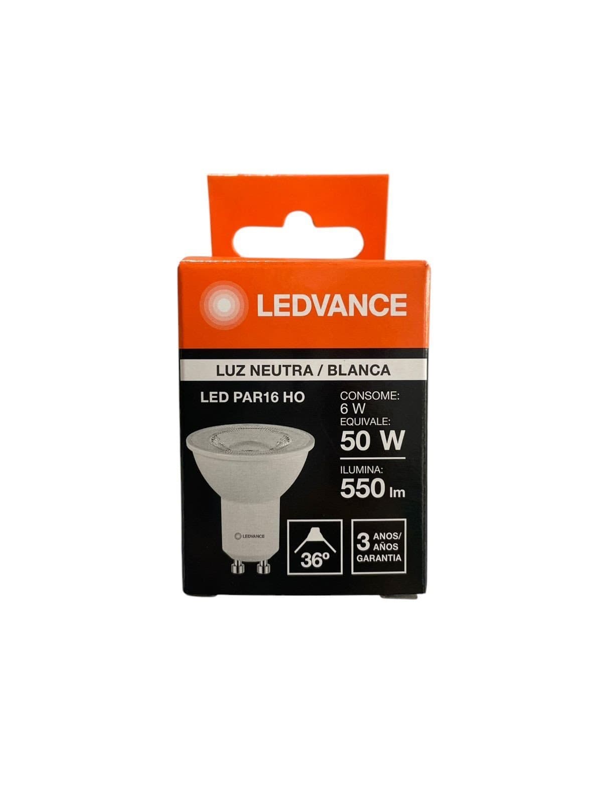 OSRAM FOCO LED PAR 16 HO 36D 6W 4000K GU10 550LM 7023501