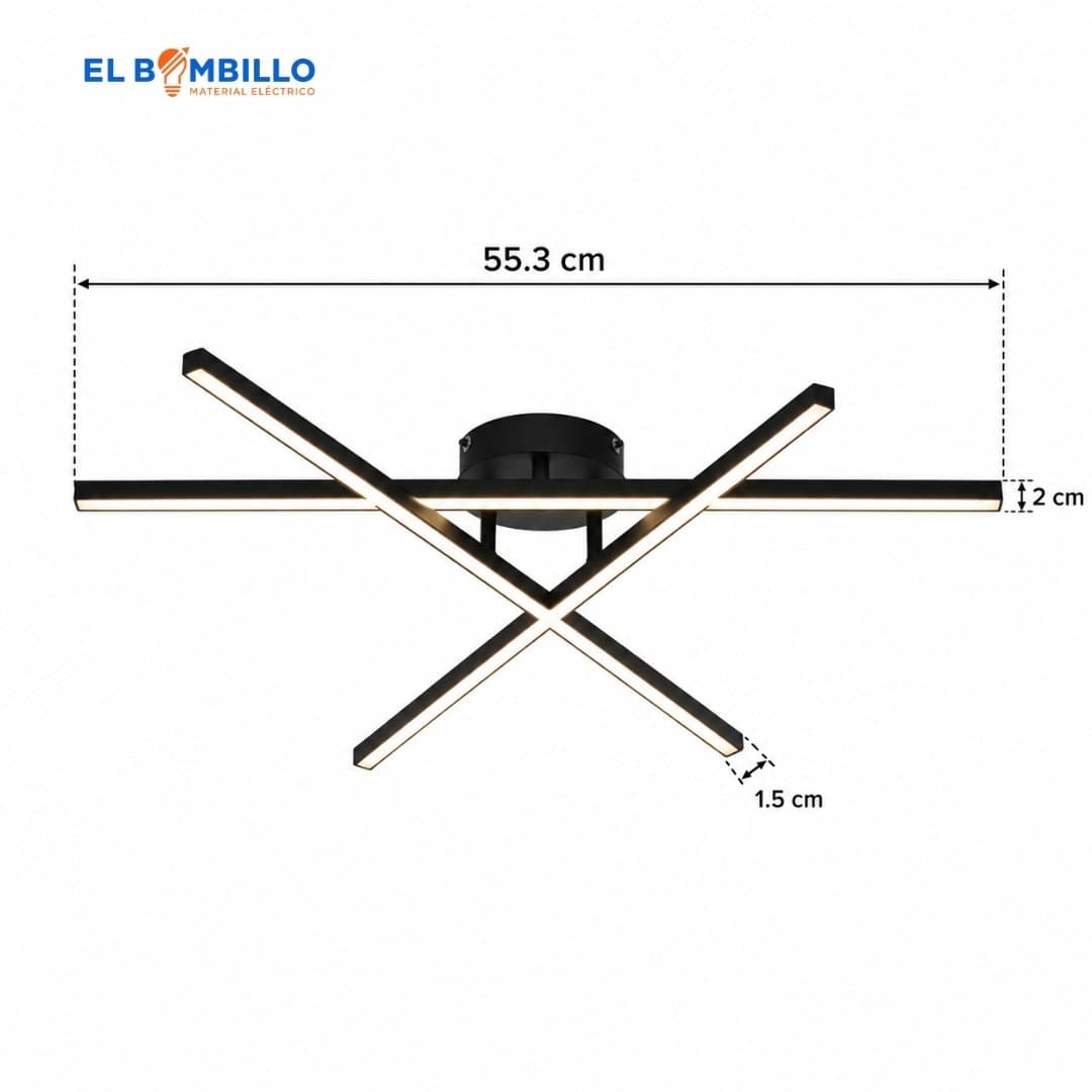 XILED LAMPARA DE TECHO LED ORION NEGRO 33W CCT 3000K 4000K 6500K