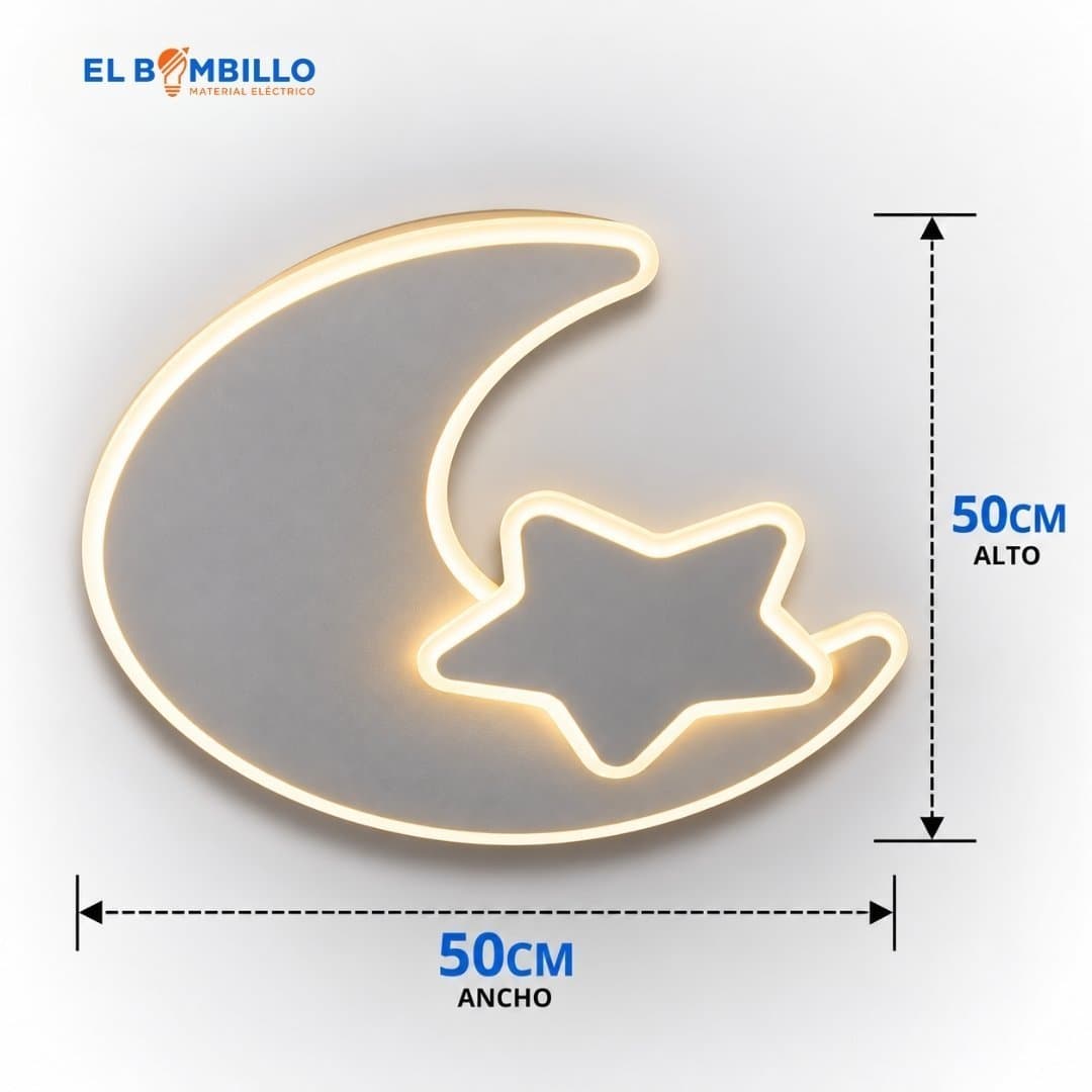 LEDEX LAMPARA DE TUMBADO LED NOCHE BRILLANTE DE ACRILICO BLANCO 3TONOS 36W CTRL REMOTO 45X6CM