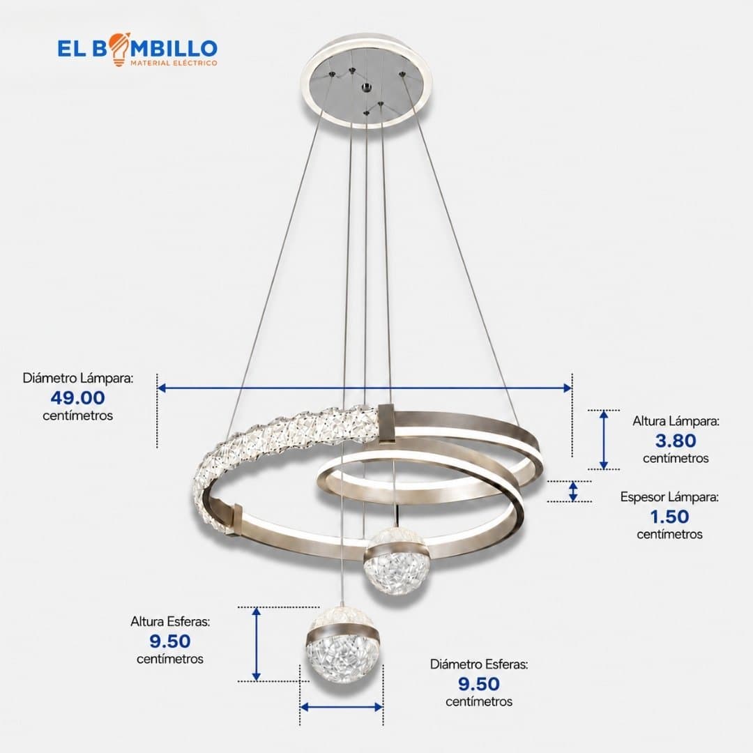 LAMPARA DECORATIVA COLGANTE ECOS CIRCULARES 3 TONALIDADES