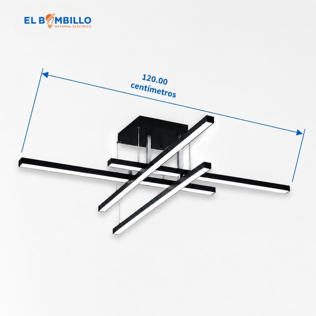 REVEM LAMPARA DECORATIVA DE TECHO NEGRO 40W 3000K 110-120VAC