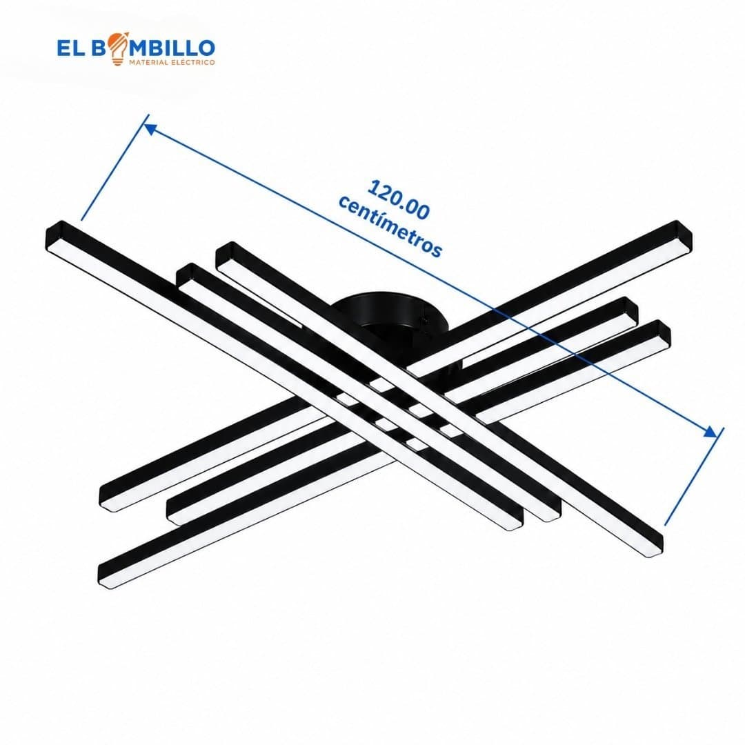 REVEM LAMPARA DECORATIVA DE TECHO NEGRO 65W 3000K 110-120VAC