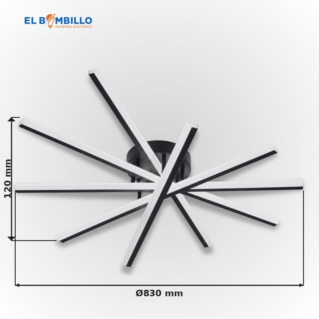 REVEM LAMPARA DECORATIVA DE TECHO ASTERISCO 58W 3000K 110V IP20