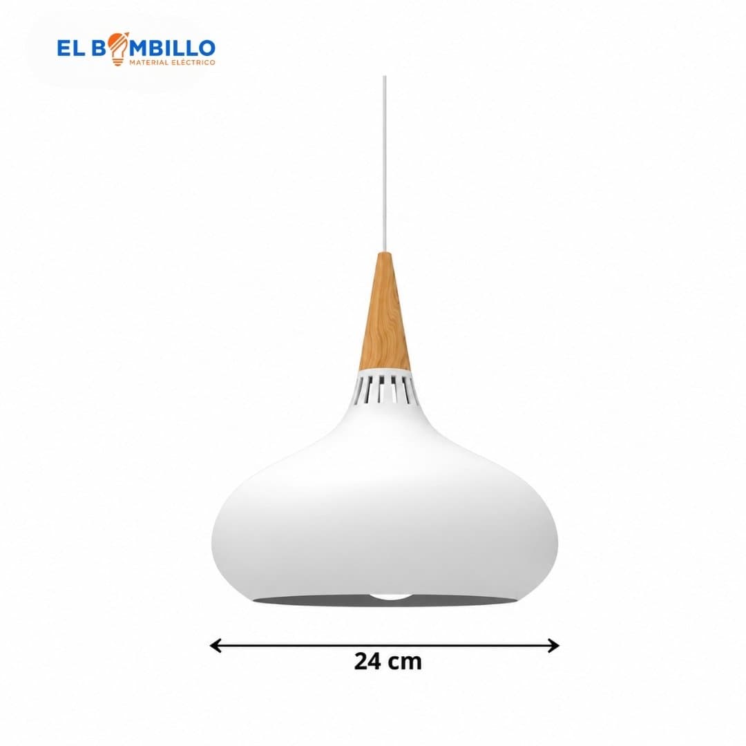 LAMPARA DECORATIVA T2501 110V E27 BLANCO SIN FOCO